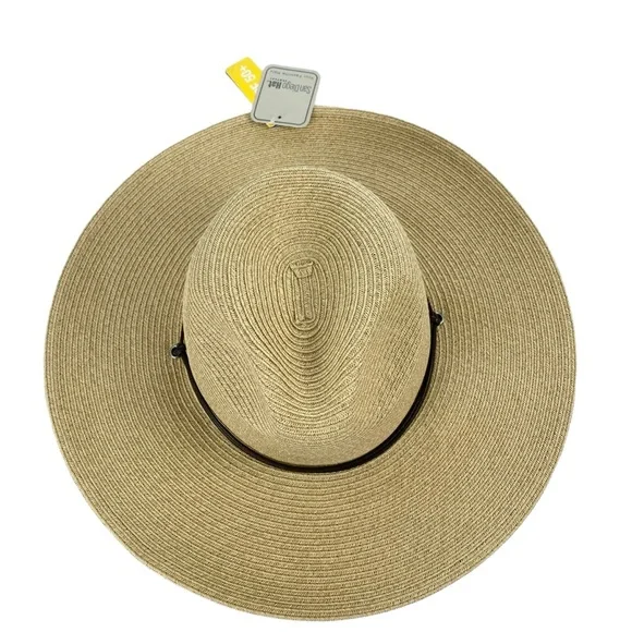 NWT San Diego Hat Co. Fedora Sun Hat with Flat Brim and UPF 50 4” Brim - Picture 3 of 7